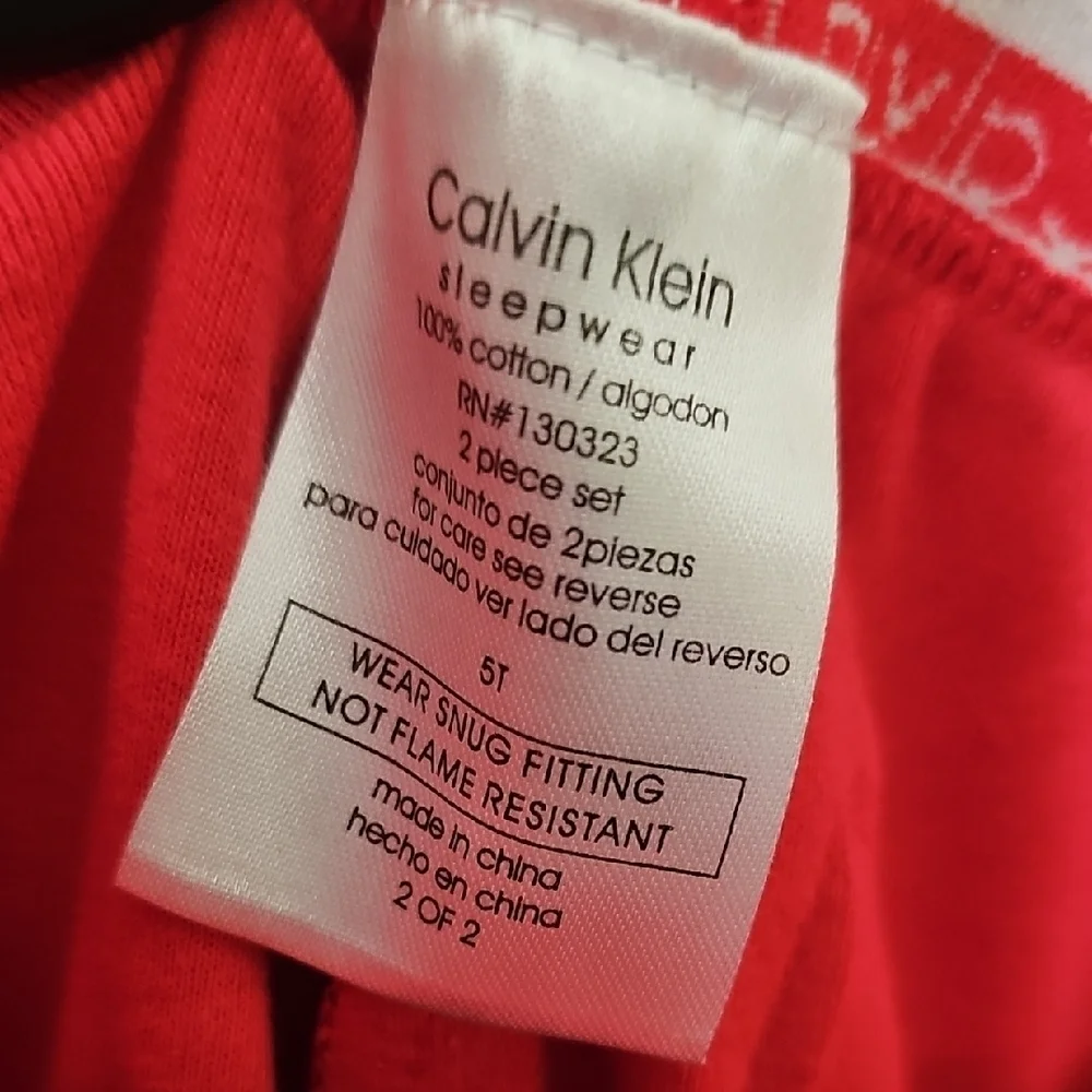 Calvin Klein Coral Polka Dot Pajama Pants Size 5T